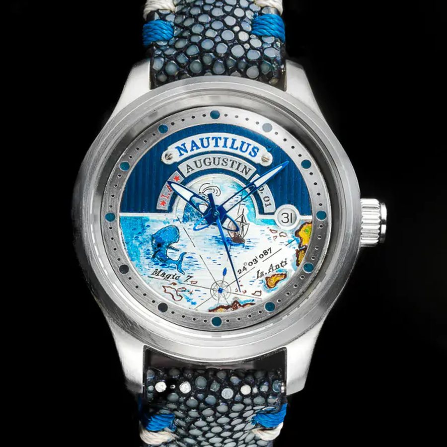 Ceasul Jules Verne Nautilus GX, cu carcasă care se rotește